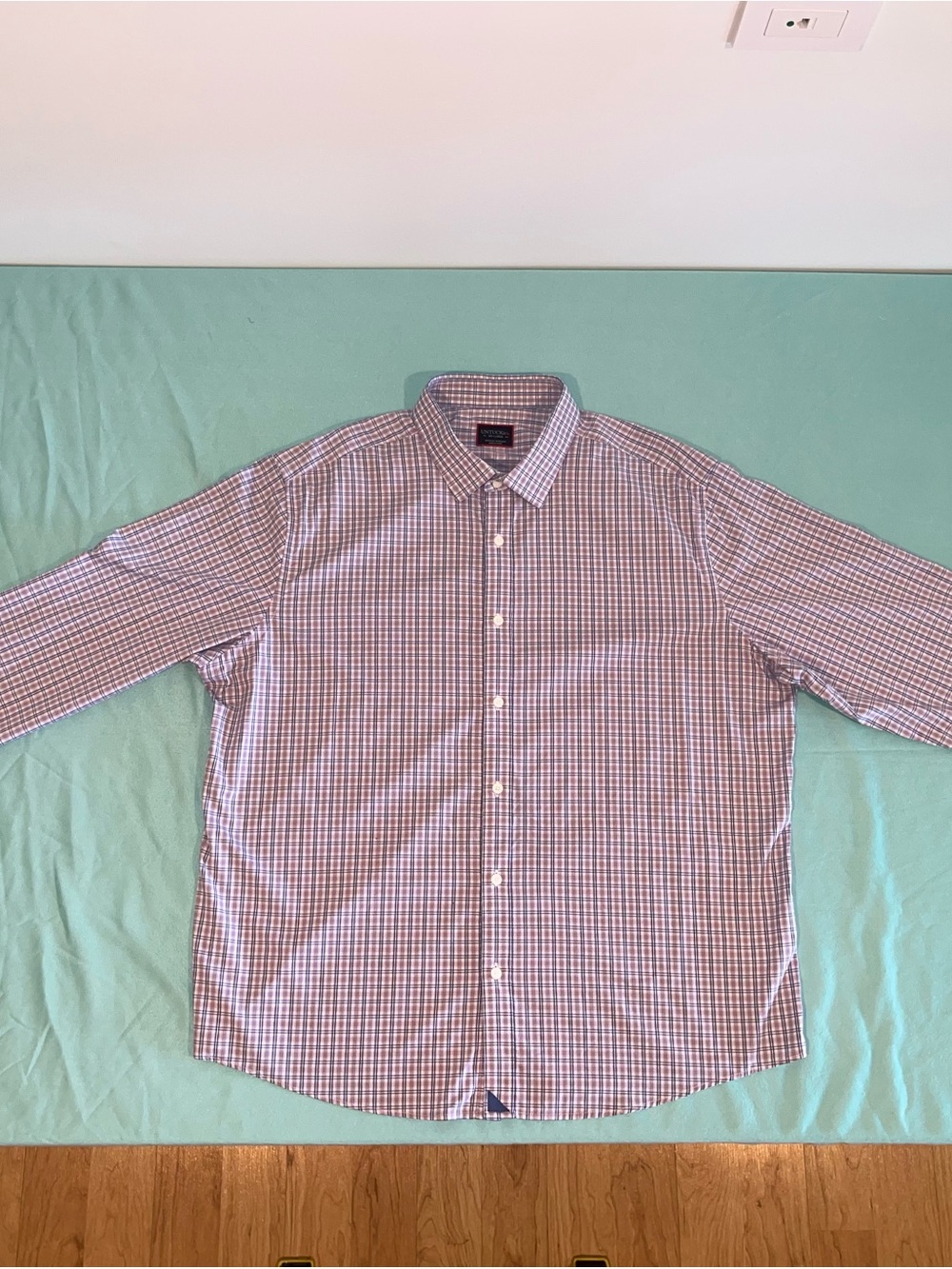 UNTUCKit Men's Long-Sleeve Check Shirt - Blue Purple & White XXL